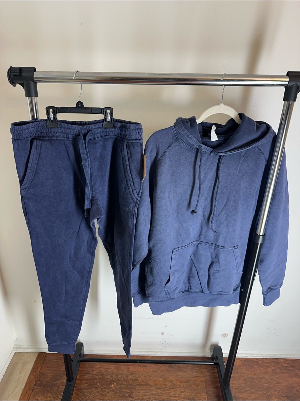 Men’s Navy Sweatpants & Hoodie Set - Casual Cozy Joggers